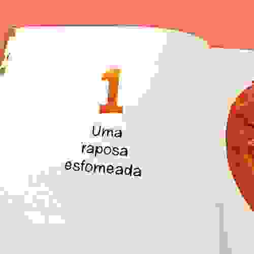 Uma raposa um livro de contar Foto1
