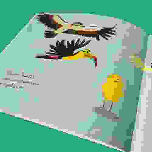 Página do livro Pássaro amarelo