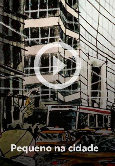 Assista o web story do livro Pequenino na cidade