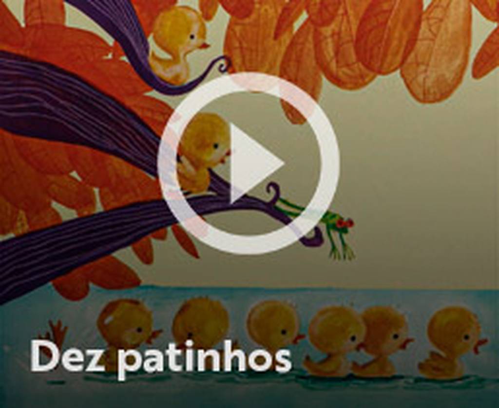 Assista o web story do livro Dez patinhos